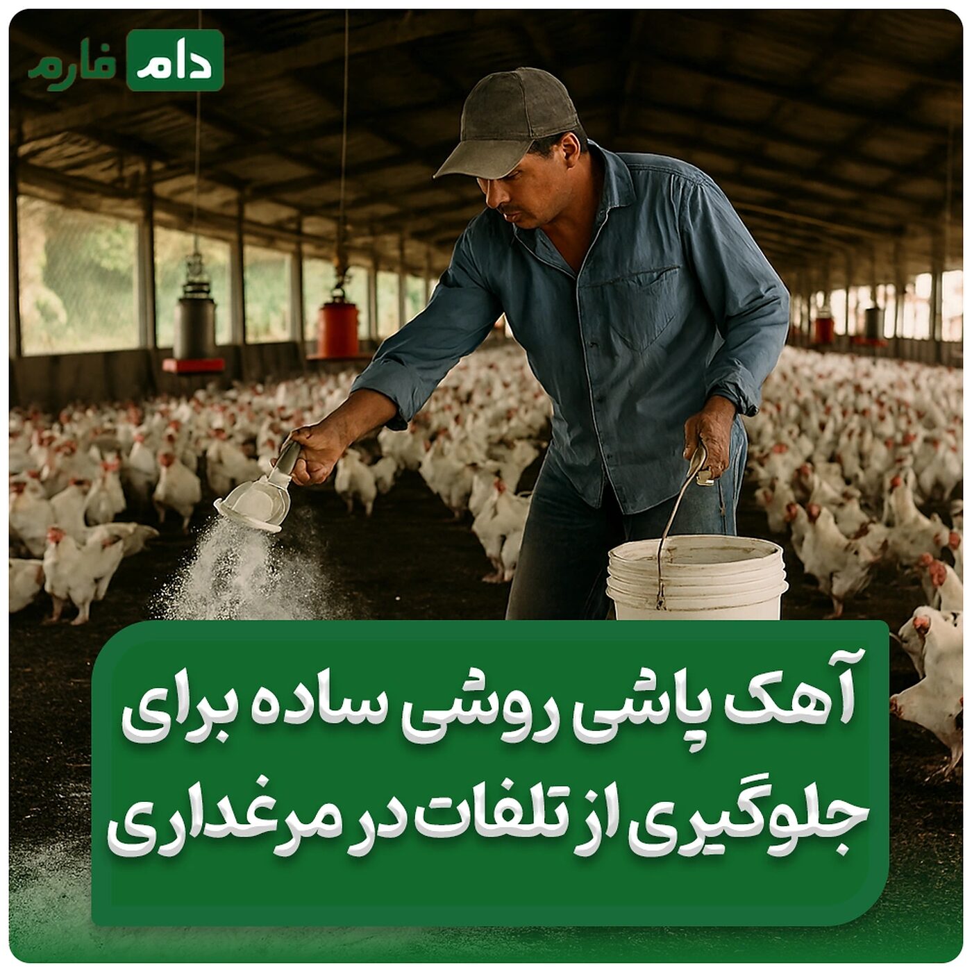 آهک_‌پاشی_ساده_ترین_روش_برای_جلوگیری_از_تلفات_در_مرغداری